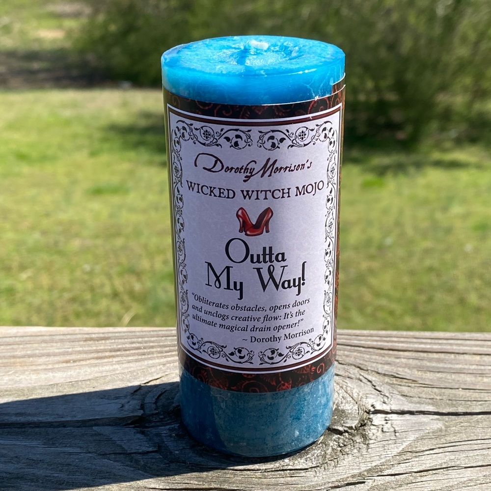 Outta My Way Remove Obstacles Mojo Pillar Candle Coventry Creations Candles USA